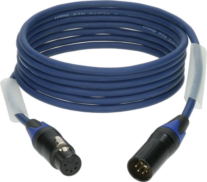 Klotz DMX kabel 1,5m, dvojité stínění, XLR 5p, Neutrik