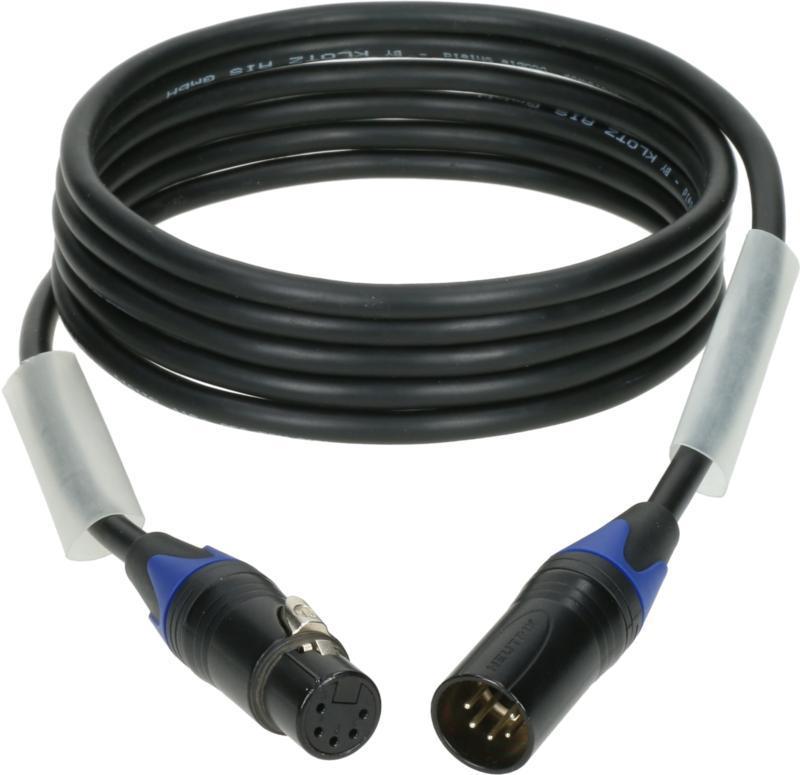 Klotz DMX kabel, nízká ztráta, XLR 5p, Neutrik, 5m
