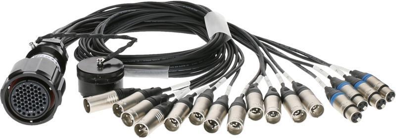 Klotz RMP-16 XLR kabel - 12x XLR samec, 4x XLR samice, digitální fanout, PVC, 1,2m