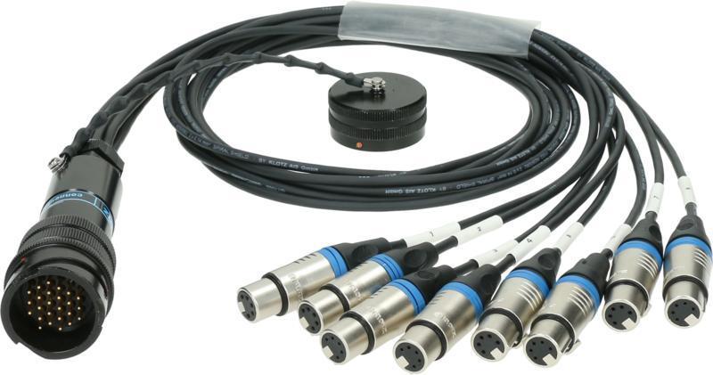 Klotz RMP-8 XLR kabel - 8x XLR 5p, DMX fanout, PVC, 1,2m