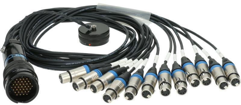Klotz RMP-12 XLR kabel - 12x XLR 5p, 12 kanál, DMX fanout, PVC, 1,2m