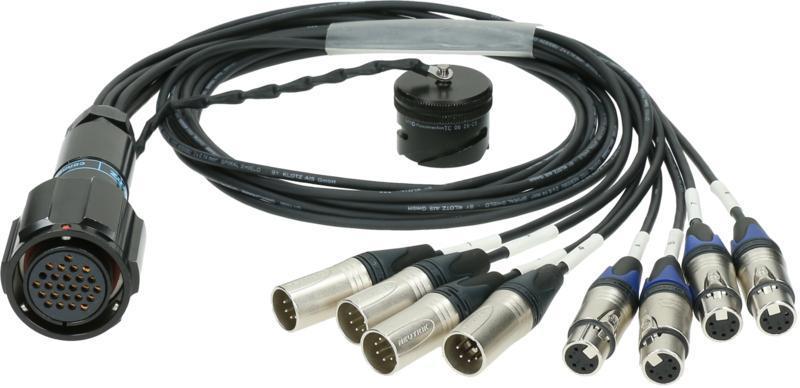 Klotz OT1000 - RMP 25p samice - 4x XLR 5p samice / 4x XLR 5p samec, DMX rozbočovač, PVC, 1,2m