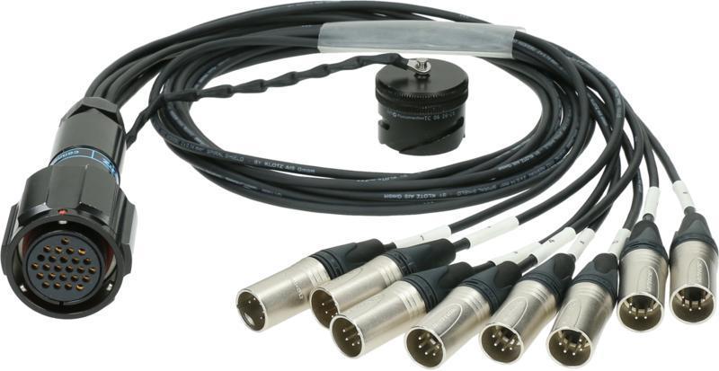 Klotz OT1000 RMP 25p matka - 8x XLR 5p samec, DMX rozbočovač, PVC, 1,2m