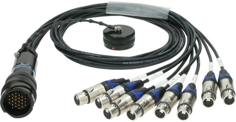 Klotz RMP-8 XLR kabel - 8x XLR 5p, DMX fanout, PVC, 1,2m
