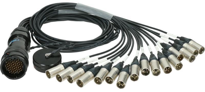 Klotz RMP-16 XLR kabel - 16x XLR konektor, digitální fanout, PVC, 1,2m