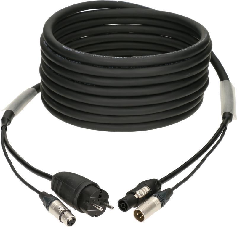 Klotz hybridní kabel 3G2,5 XLR 3p + Schuko => powerCON TRUE1 - 50m
