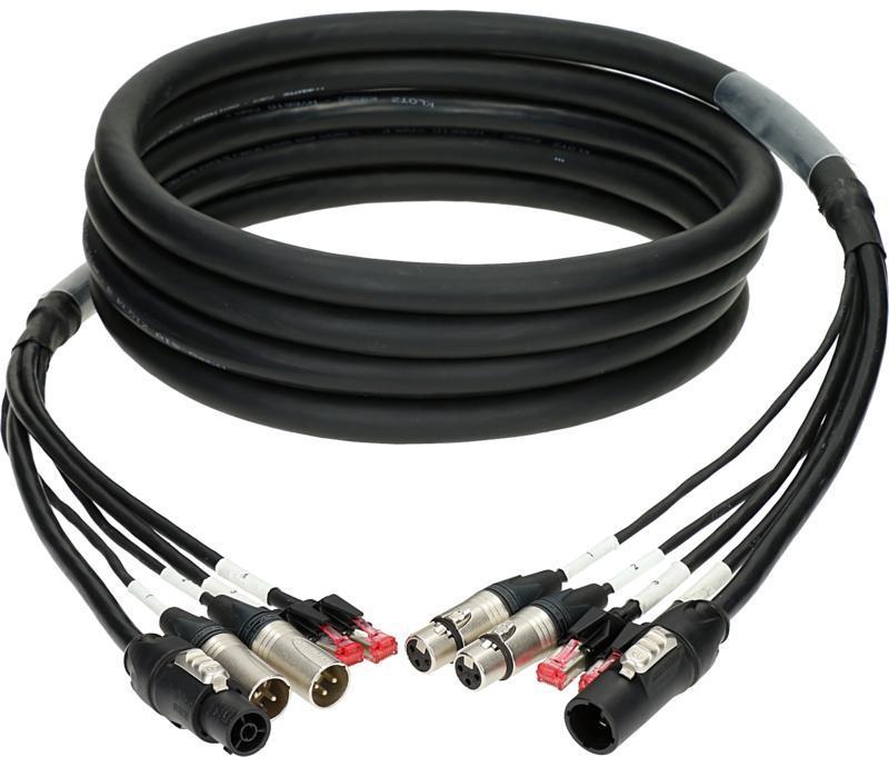 Klotz hybridní kabel CAT5e, 2 x RJ45, 2 x XLR 3p, powerCON TRUE1 - 15m