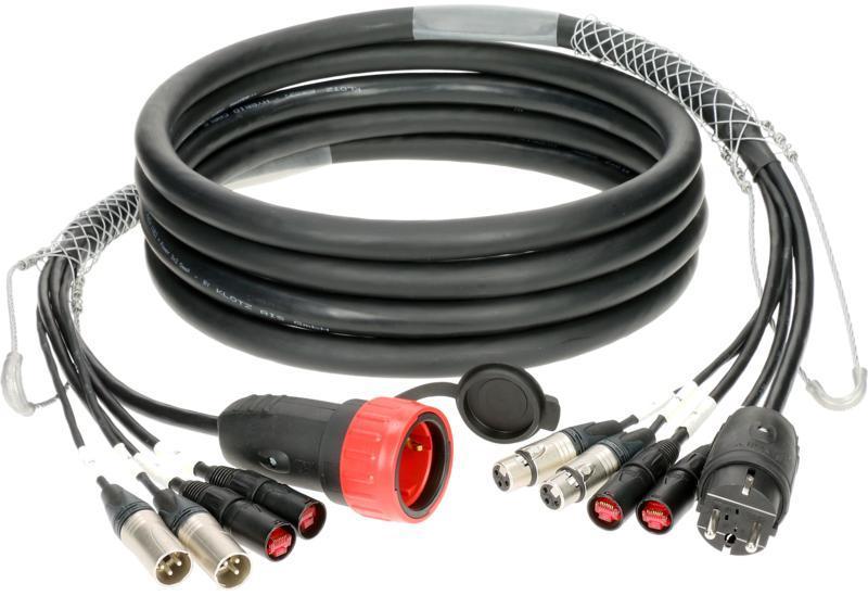 Klotz hybridní kabel CAT5e, 2 x etherCON, 2 x XLR 3p, Schuko - 70m
