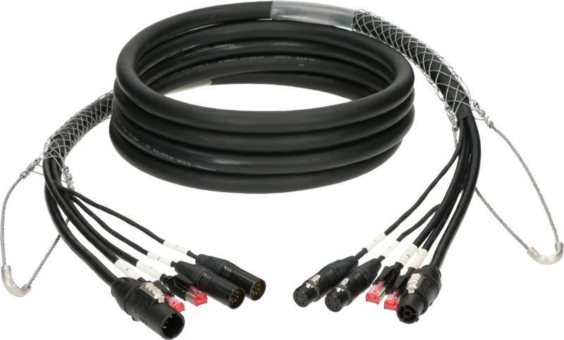 Klotz hybridní kabel CAT5e a DMX, 2 x RJ45, 2 x XLR 5p, powerCON TRUE1 - 80m