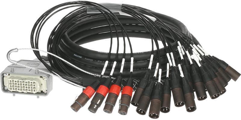 Klotz RMP-24 XLR kabel - 16x XLR samec, 4x XLR samice, 25m