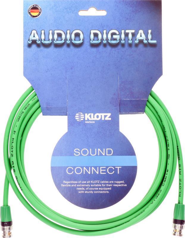 Klotz kabel WordClock a AESid, Neutrik BNC konektory, 2m
