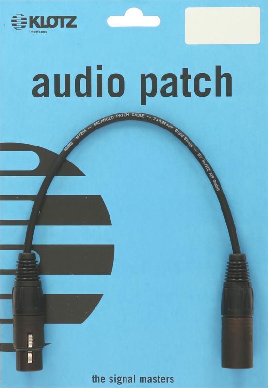 Klotz patch kabel - symetrický, Neutrik XLR, 0,6m