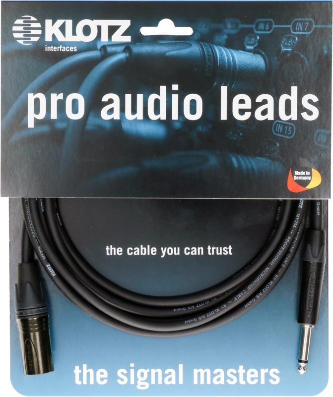 Klotz IM kabel analogový, asymetrický, Neutrik XLR samec - asymetrický jack - 10m