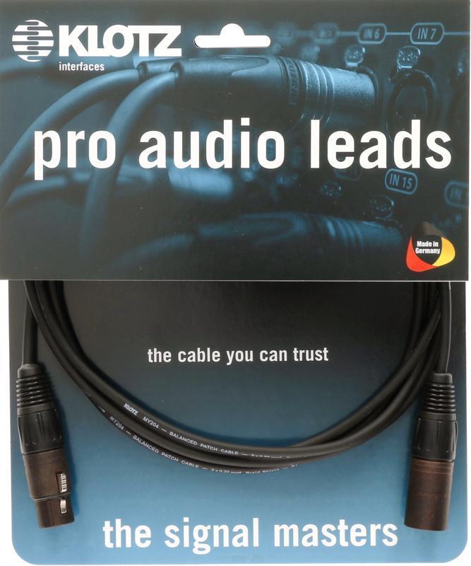 Klotz patch kabel - symetrický, XLR-XLR, Neutrik, 3m