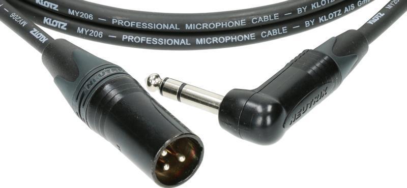 Klotz kabel - symetrický, Neutrik XLR samec - symetrický jack - 5m