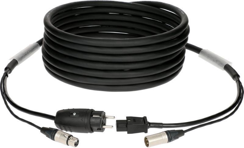 Klotz hybridní kabel audio a napájení XLR 3p + Schuko => IEC - 20m