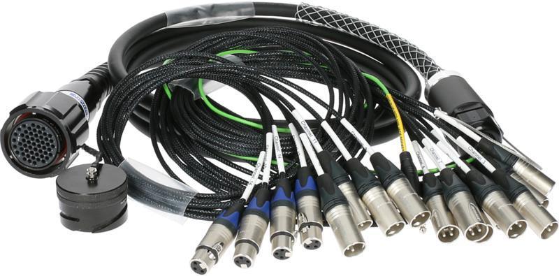Klotz RMP-16 XLR kabel - 12x XLR samice, 4x XLR samice, 10m, analogový fanout