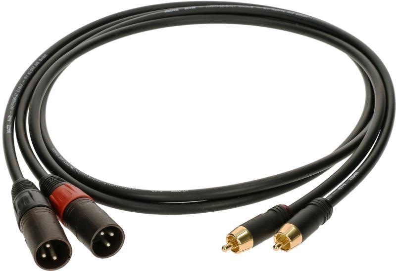 Klotz XLR-RCA kabel - zlacené konektory, 1,5m