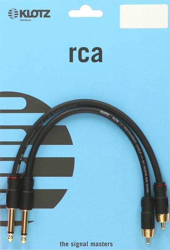 Klotz Jack-RCA kabel, zlaté konektory, 1,5m