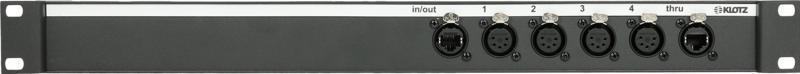 Klotz CATLink RACK 4 kanál DMX panel 1 x etherCON, 4 x XLR 5p