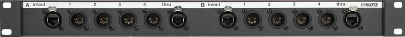 Klotz CATLink RACK DMX panel 2x4, 2x etherCON, 2x4 XLR 5p