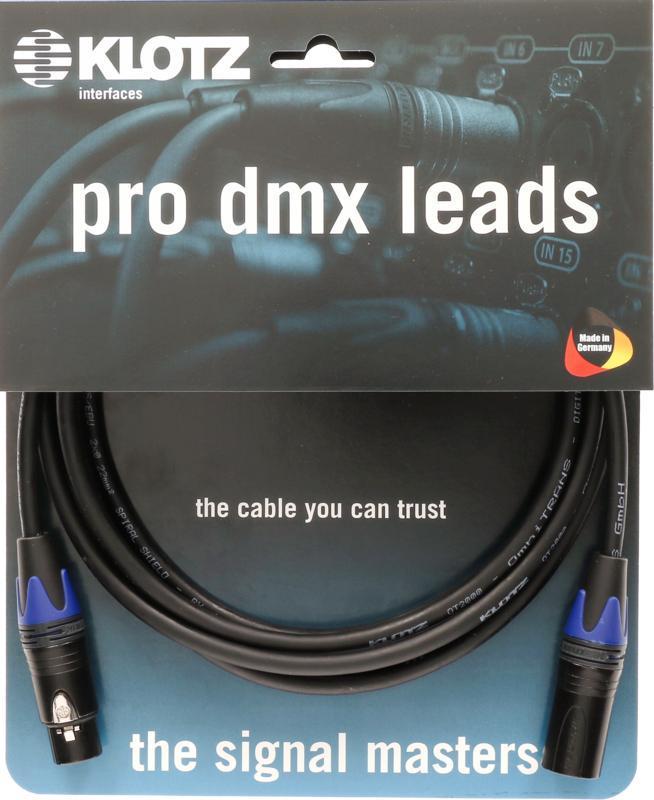 Klotz DMX kabel ultra flexibilní, XLR 5p, Neutrik, 2m