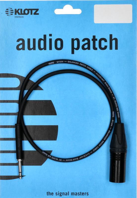 Klotz patch kabel XLR-Jack, 0,6m, černý, symetrický