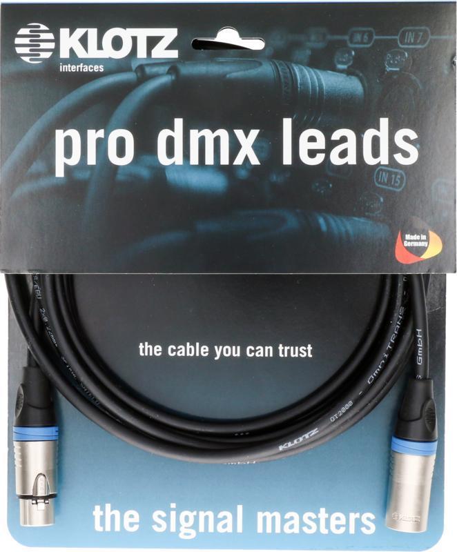 Klotz DMX kabel ultra flexibilní, XLR 3p nikel, 2m