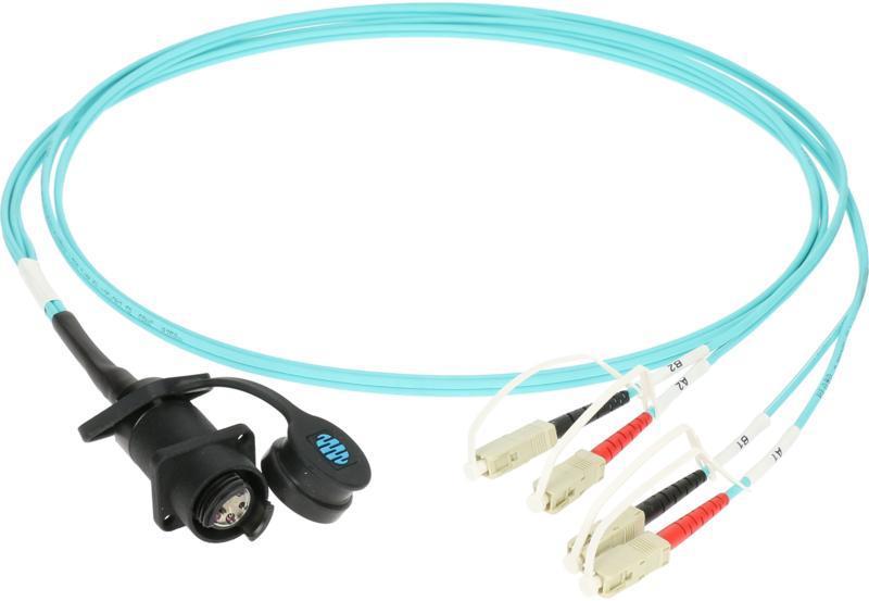 Klotz SmartBeam SC optický kabel multimódový, 4x SC/UPC, 2m