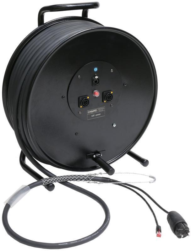 Klotz hybridní kabel CAT5e a napájení 1 x RJ45 => etherCON + Schuko => powerCON TRUE1 - 2,4m