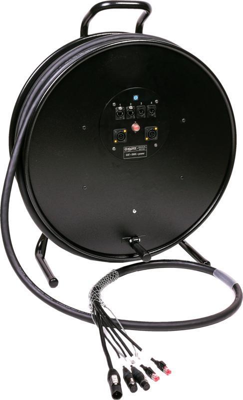 Klotz hybridní kabel CAT5e, DMX, 2 x RJ45 => etherCON + 2 x XLR 5p - 2,5m