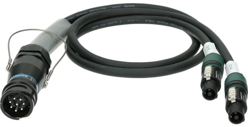 Klotz kabel - adaptér PA-COM® 8p, 2 x speakON 4p