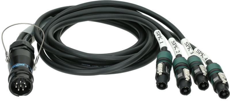 Klotz kabel - DOSUB adaptér PA-COM® 8p na 4 x speakON 4p, 5m