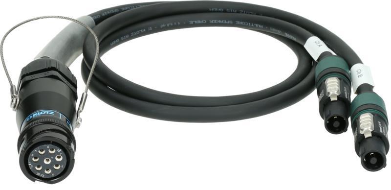 Klotz kabel - L-Acoustics DOFILL adaptér PA-COM® 8p, 2 x speakON 4p, 0,8m