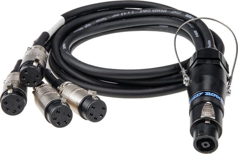 Klotz kabel speakON 8p, 4 x EP 5p, 5m