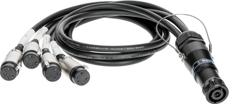 Klotz kabel speakON 8p, 4 x EP 5p, 5m