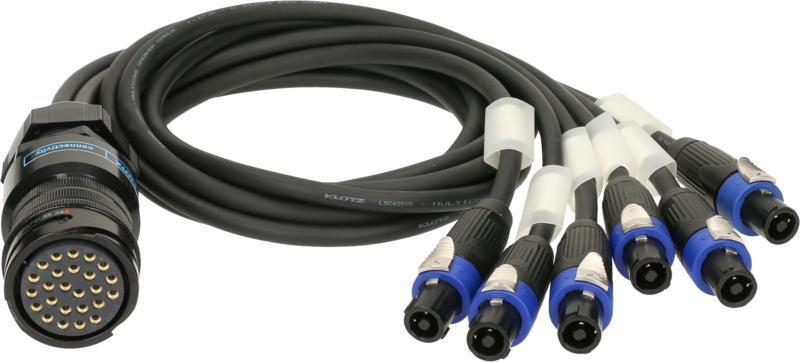 Klotz SPUTNIK adaptér pro d&b reproduktory PA-COM® 25p, 6 x speakON 4p, 1m