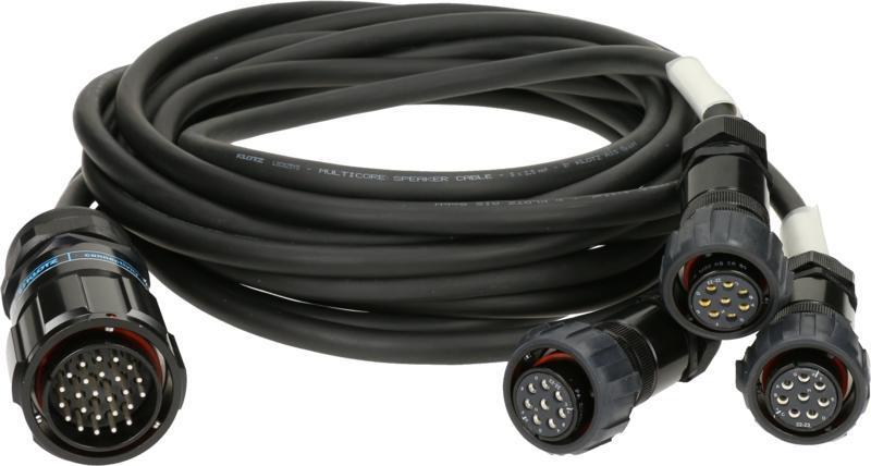 Klotz SPUTNIK reproduktorový adaptér PA-COM® 25p samec - 3 x PA-COM® 8p samice - 3m