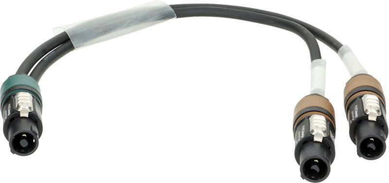 Klotz speakON adaptér reproduktorů speakON 4p samice - 2 x speakON 2p samice - 0,5m