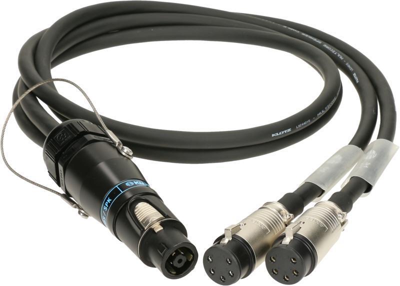 Klotz kabel - speakON 8p, 2 x EP 5p, 1m