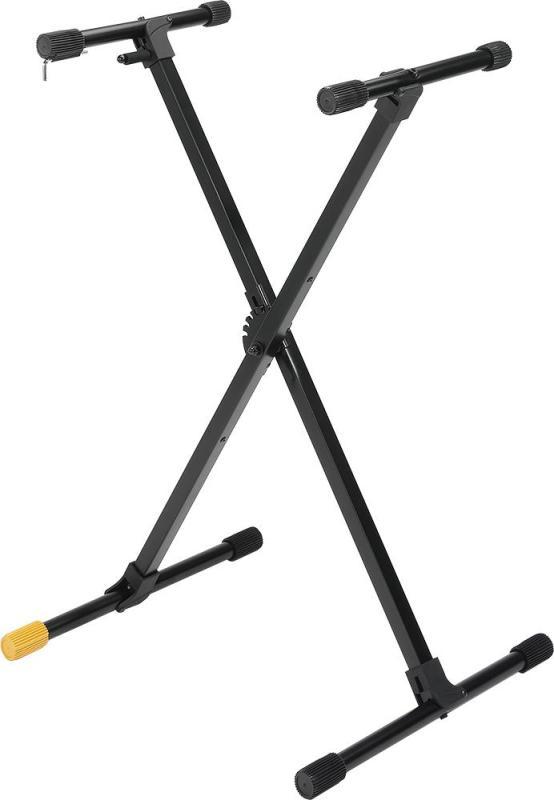 Hercules Klávesový stojan, X-tvar, jednoduchý rám, 1 nástroj, 80 kg nosnost