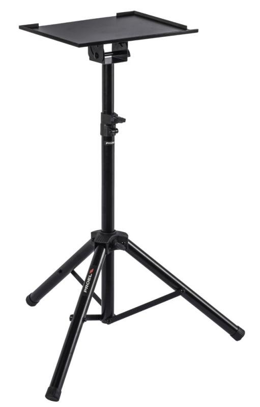 PROEL stojan, černý, výška 920-1400 mm, deska 390 x 290 mm, max. zatížení 35 kg
