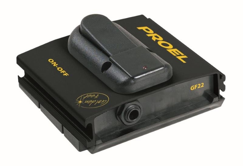 PROEL Pedál ON/OFF, ABS, hliníkový, 6,3 mm mono Jack, napájení 9V