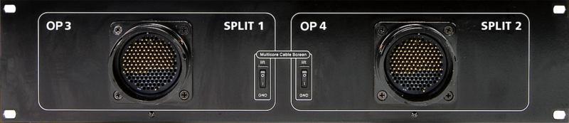 Klotz MultiLink 2x RMP samec, 2U, 32-kanálový transformátorový box, jedno uzemnění