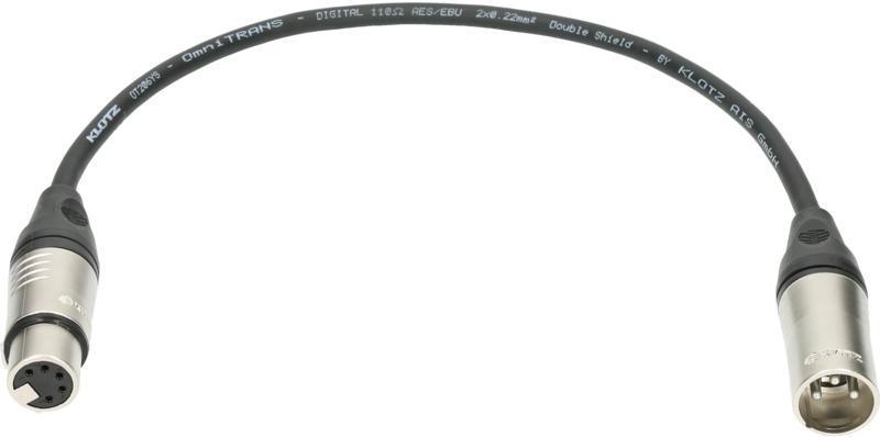 Klotz DMX adaptér XLR 5 pólusový - XLR 3 pólusový - 0,3m