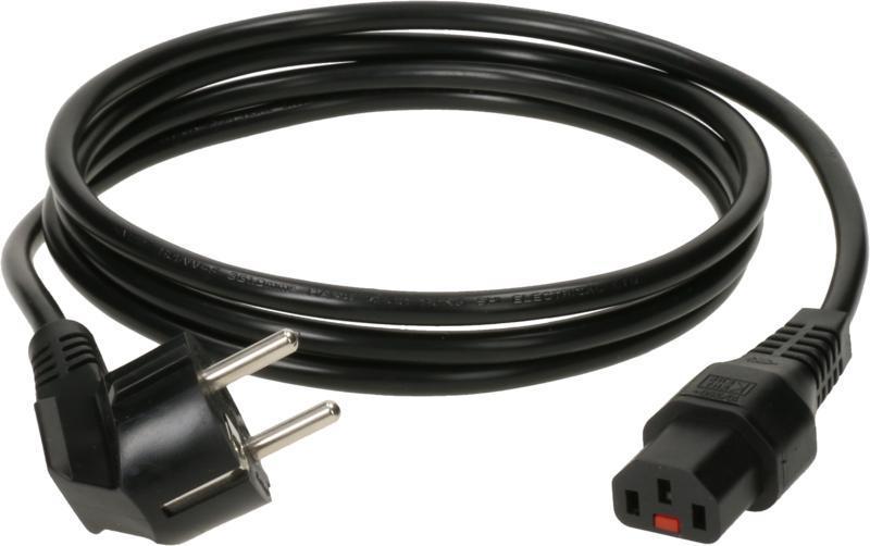 Klotz napájecí kabel H05VV-F 3G 1,0 mm² Schuko 90° - IEC C13 - 2m