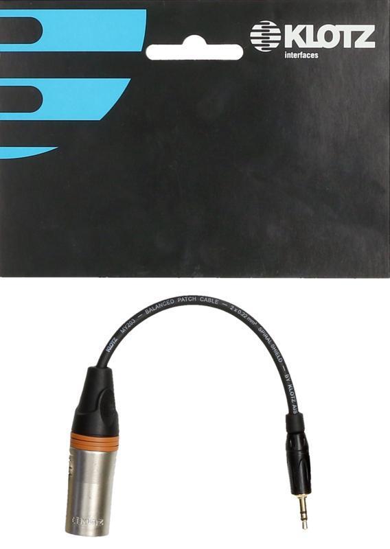 Klotz XLR adaptér 3p - TRS 3,5 mm, 0,2m