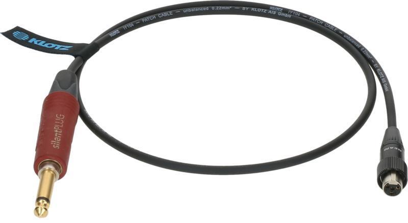 Klotz prémiový nástrojový kabel Shure TQG (mini XLR 4p) - jack mono, zlatý, 0,7m