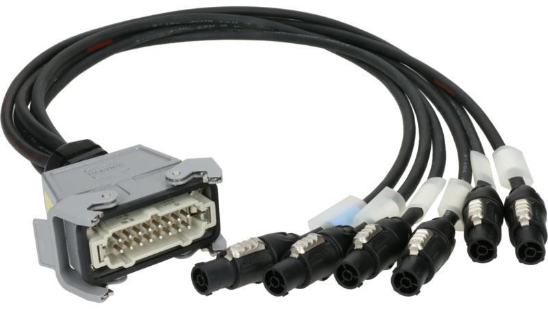 Klotz napájecí rozvodka 6-cs., multicore, ventilátor, Harting HAN 16E