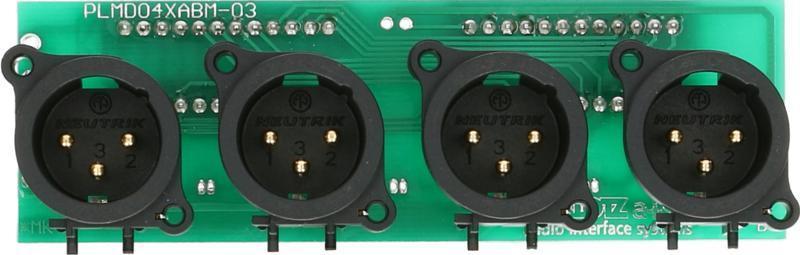 Klotz 4-kanálový XLR 3p konektor PCB pro 19